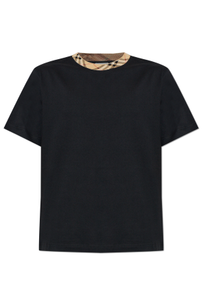 Burberry T-shirt with plaid trim | Men's | Vitkac